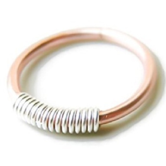 Moodtherapy Jewelry - 14k/925 Pink Gold/Sterling Nose Ring